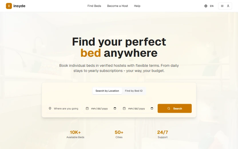Insyde | Room sharing hostel service