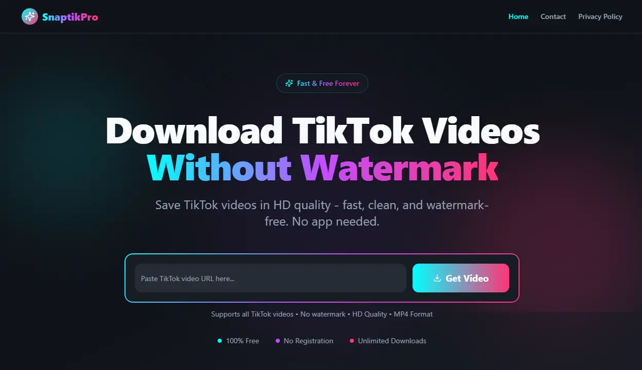 Snaptikpro | Tiktok watermark remover